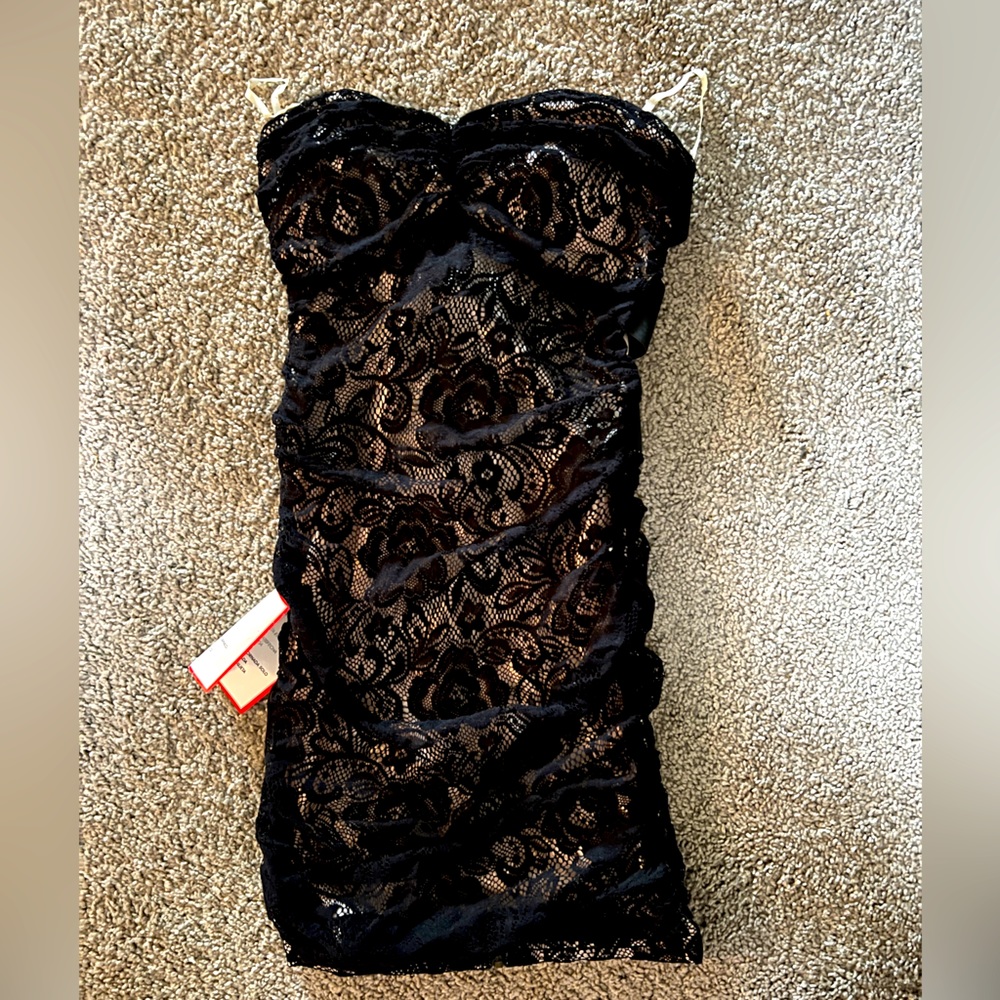 NWT lace cutout back mini dress